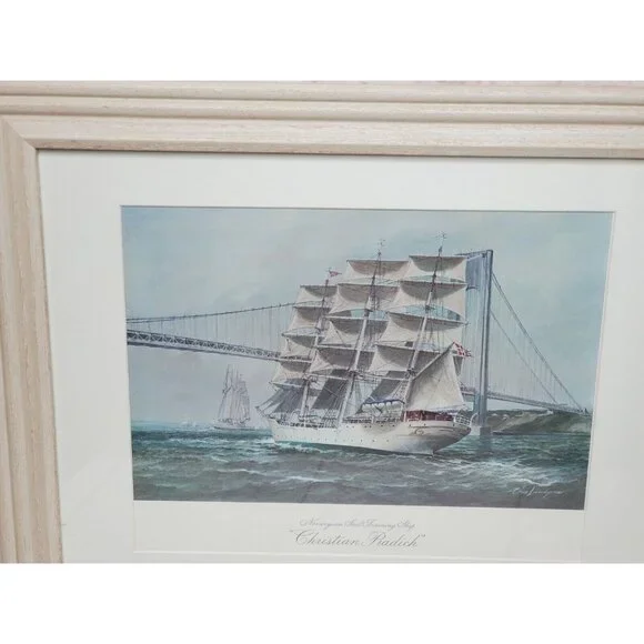 A Wilton Industries Charles Chas Lundgren Norwegian Sail Training Ship Painting